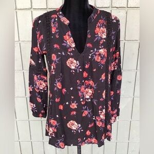 Belle Du Jour Black Floral Shirt